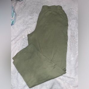Green flair sweat pants